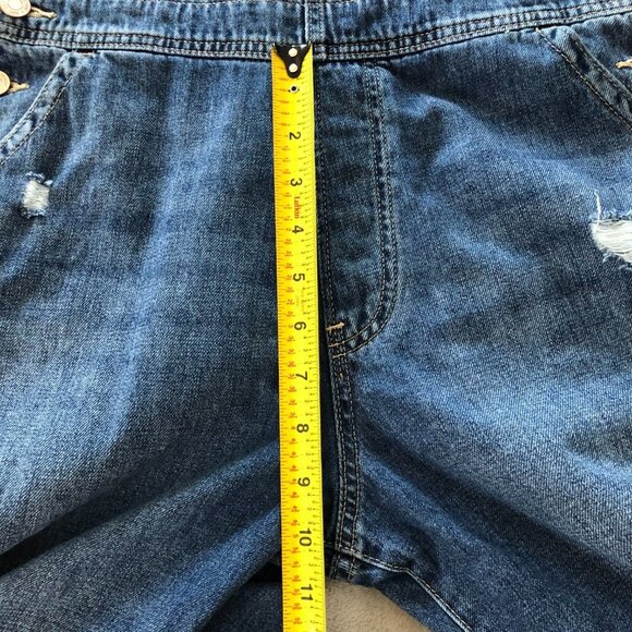 Gap Distressed Medium Wash Denim Overalls - Picture 13 of 16